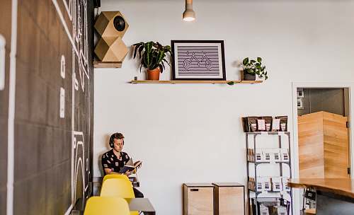 human man sitting on chair person